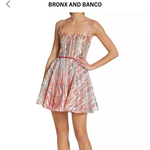 Bronx and banco Serena Sequined Mesh Minidress - Picture 2 of 5